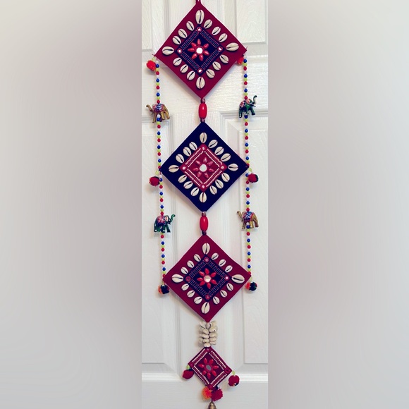 EarthenMetal Handcrafted Beads & Shells
Decorated vertical Boho hanging Decor - Picture 1 of 7